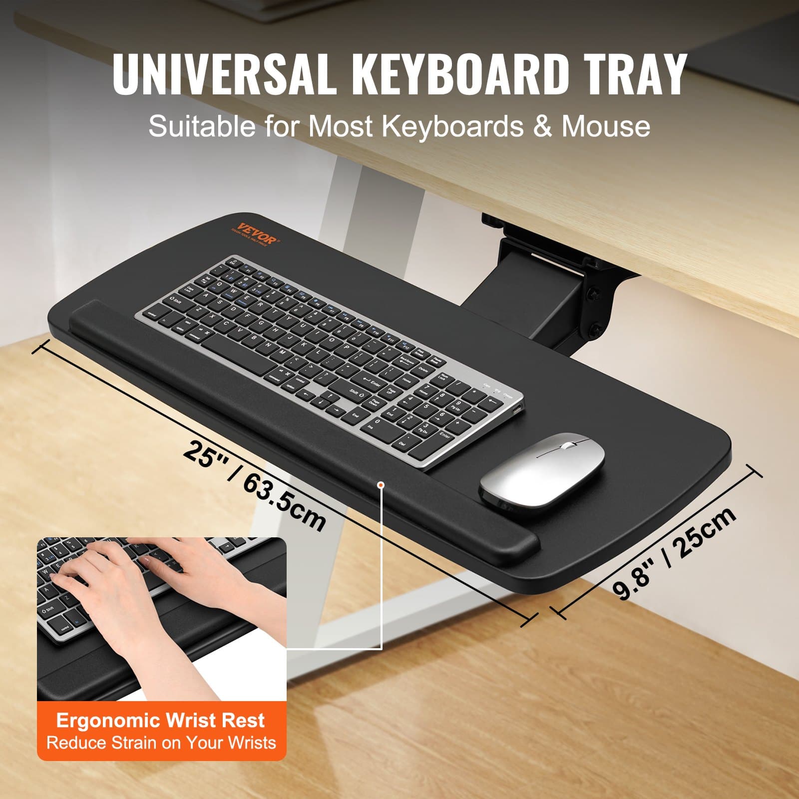 Tastaturablage Unter Dem Schreibtisch Große X Mm - Miniatyr 3