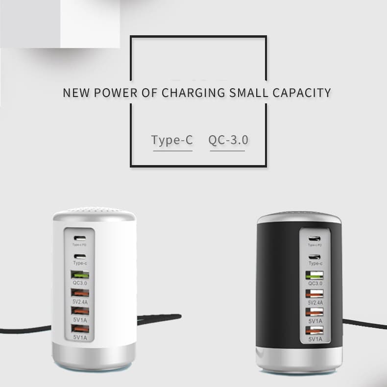 USB-C-ladestasjon 6 porter