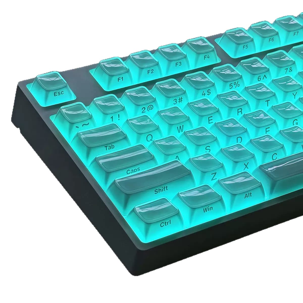 Crystal Jelly Side-engraved Keycaps til A-key Compact - Miniatyr 8