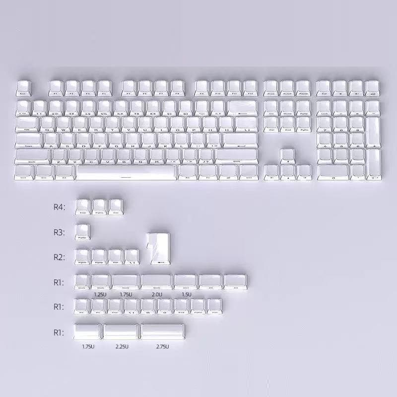 Crystal Jelly Side-engraved Keycaps til A-key Compact - Miniatyr 4