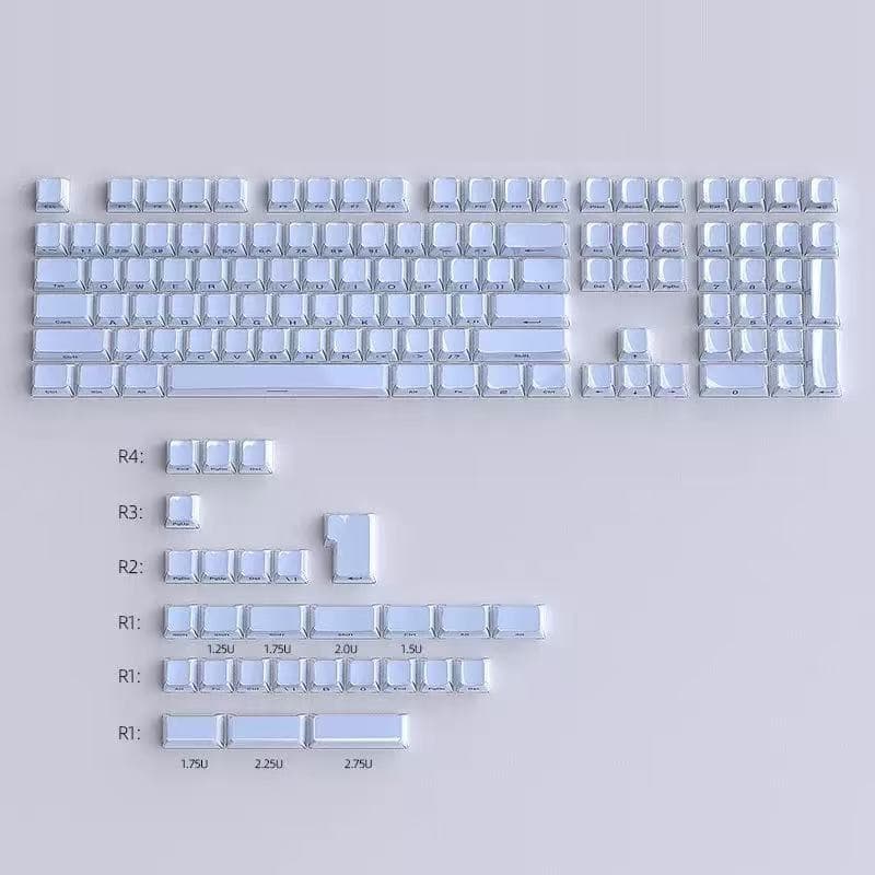 Crystal Jelly Side-engraved Keycaps til A-key Compact - Miniatyr 3