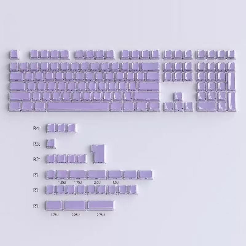 Crystal Jelly Side-engraved Keycaps til A-key Compact - Miniatyr 2